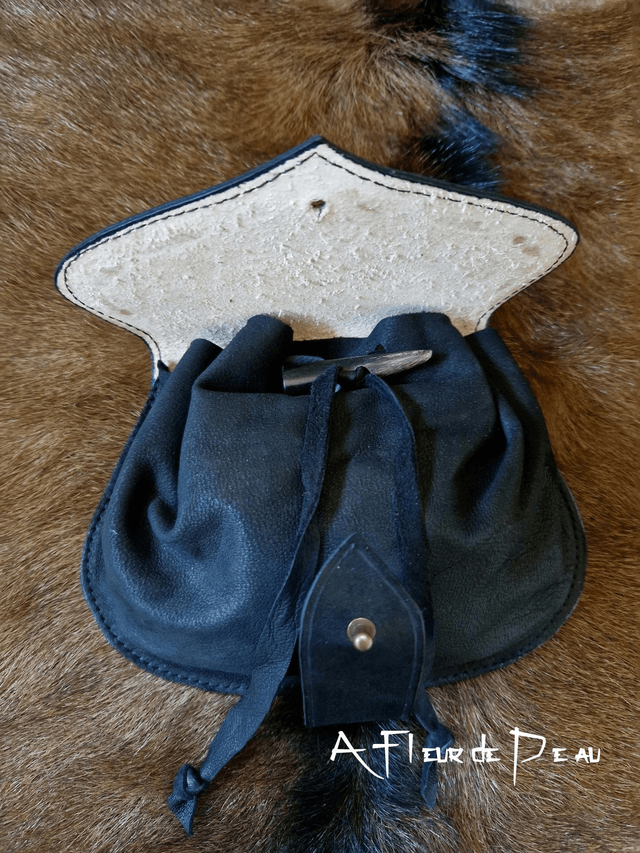 Escarcelle médiévale 100% cuir