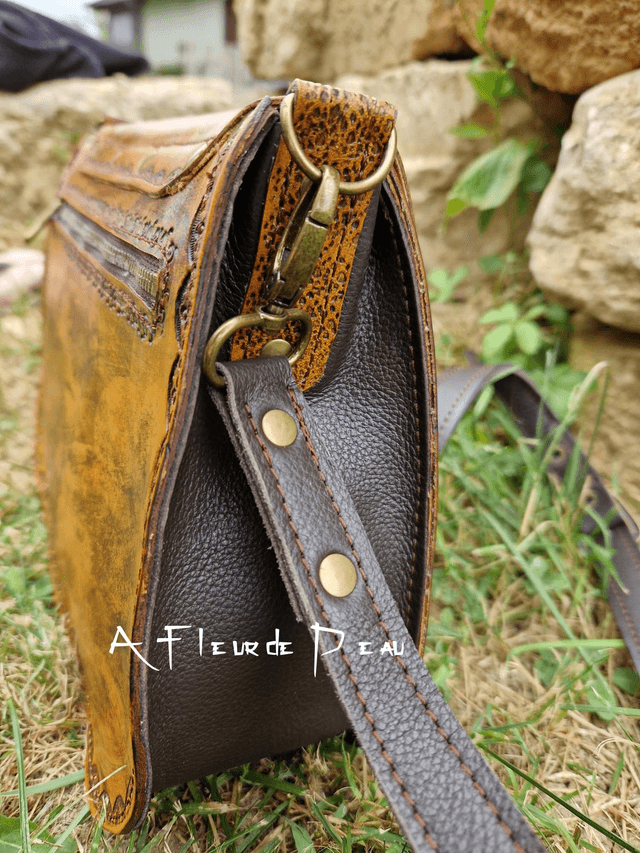 Sac 100% cuir pierre oeil de tigre