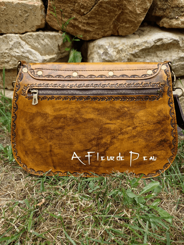Sac 100% cuir pierre oeil de tigre