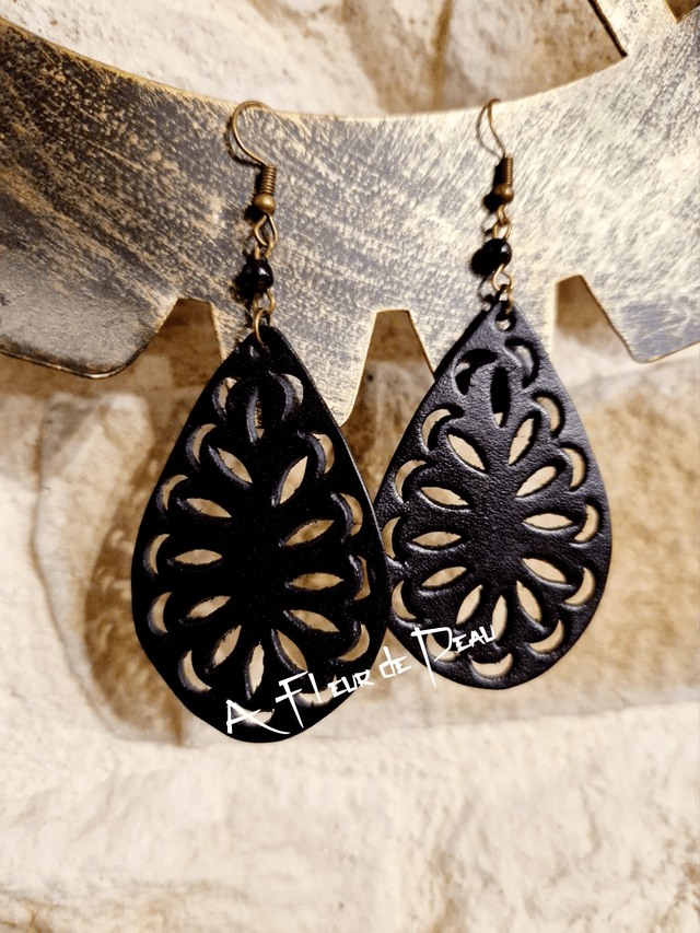 Boucles d'oreilles en cuir