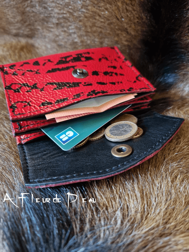 Porte monnaie cuir 3 compartiments 