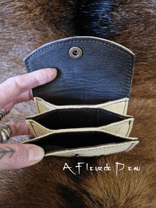 Porte monnaie cuir 3 compartiments