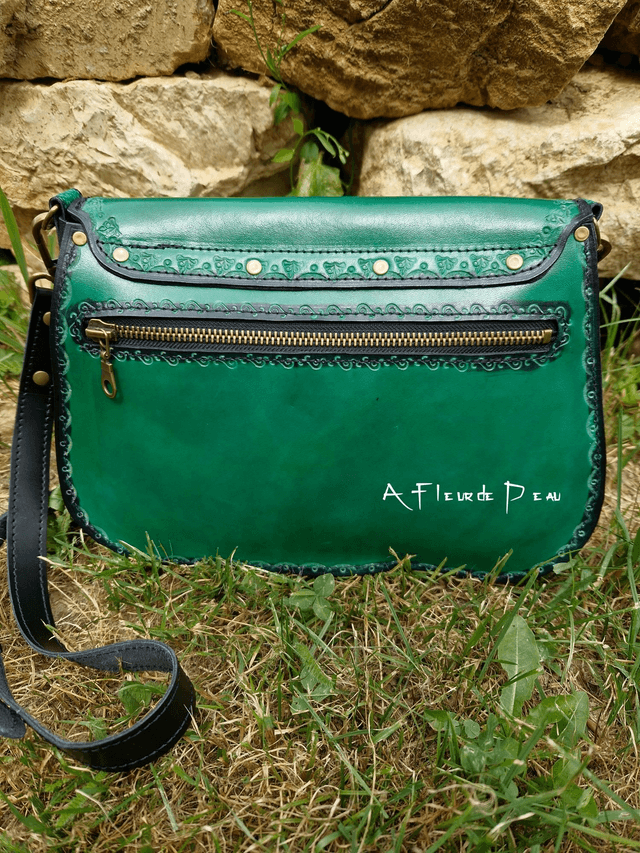 Sac en cuir avec pierre Onyx