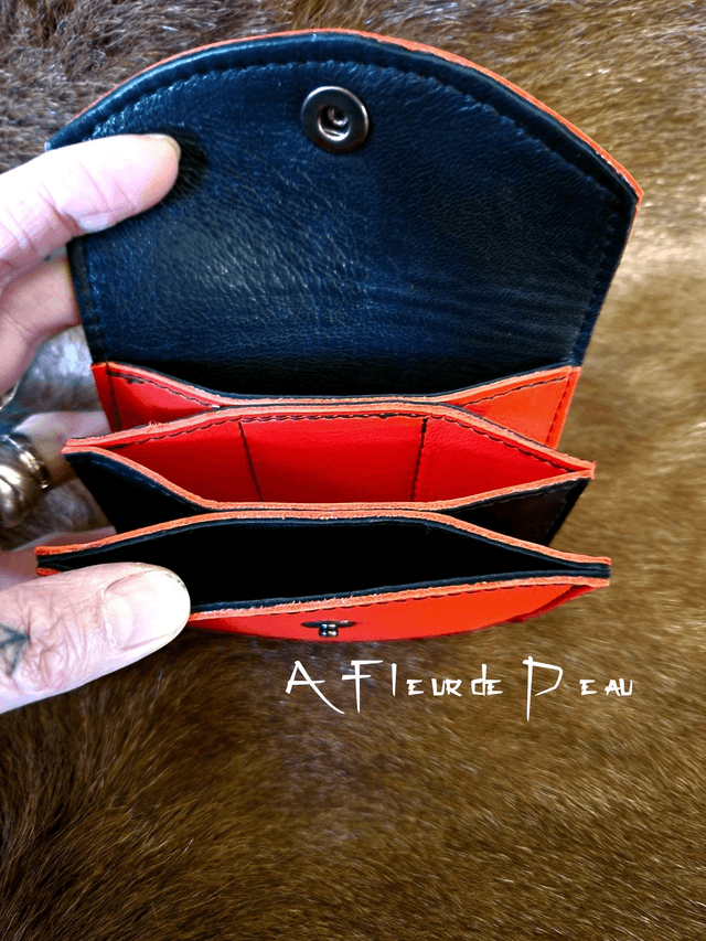 Porte monnaie cuir 3 compartiments
