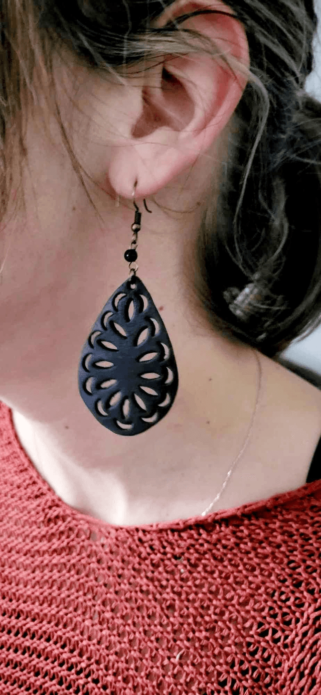 Boucles d'oreilles en cuir