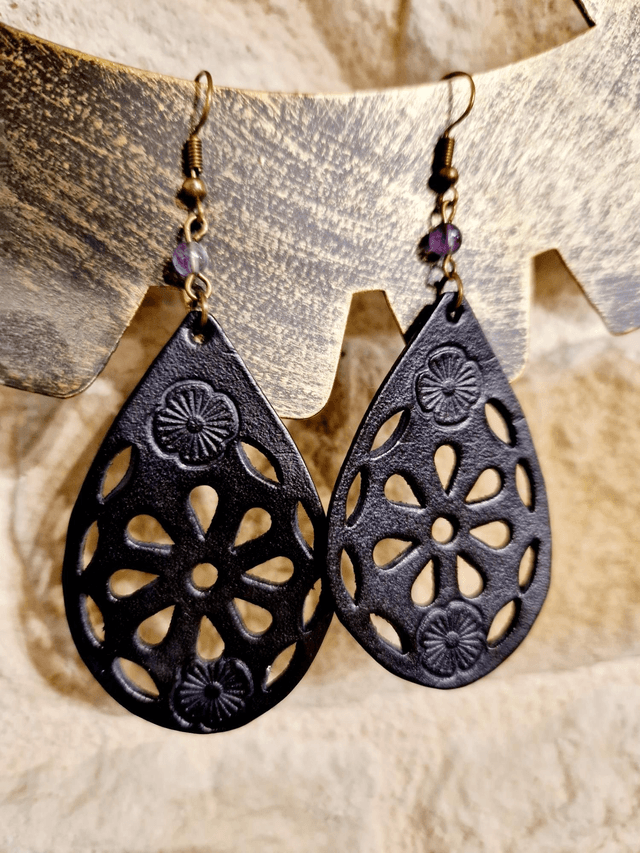 Boucles d&#039;oreilles cuir
